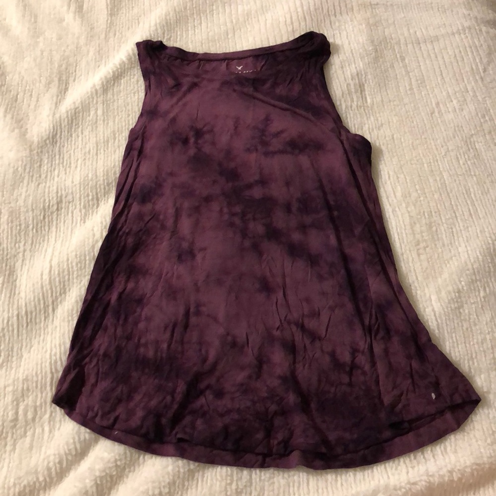 DARK PURPLE TIE DYE MUSCLE TEE